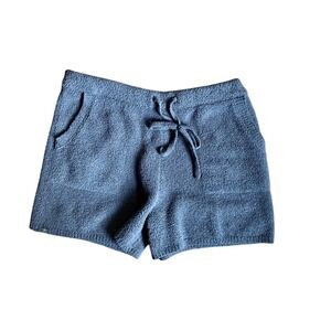 Kikit Cozy Plush Fleece Lounge Shorts Gray Drawstring Pockets Soft  Size L
